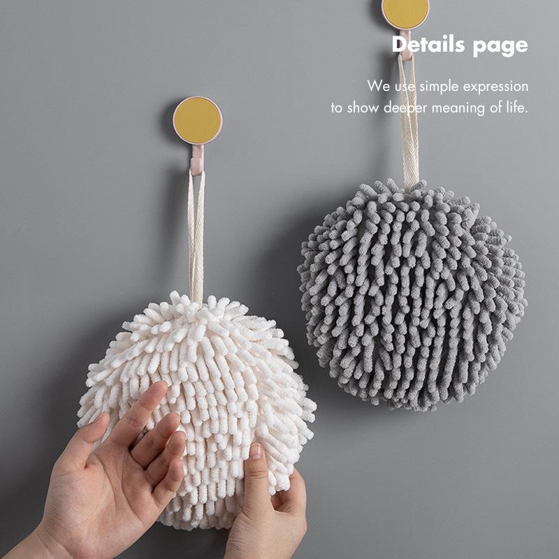 Chenille Hand Towels, Super Absorbent Hanging Kitchen Dishcloths, Quick Drying Cleaning Cloths for Kitchen and Bathroom