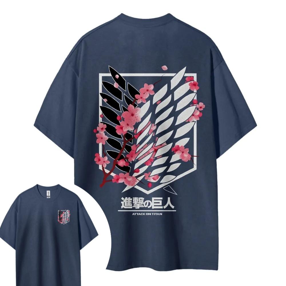 AOT Wings of Freedom Short Sleeve Mens and Womens Same Comfortable Short Sleeve Couple Clothing Casual Short Sleeve Popular