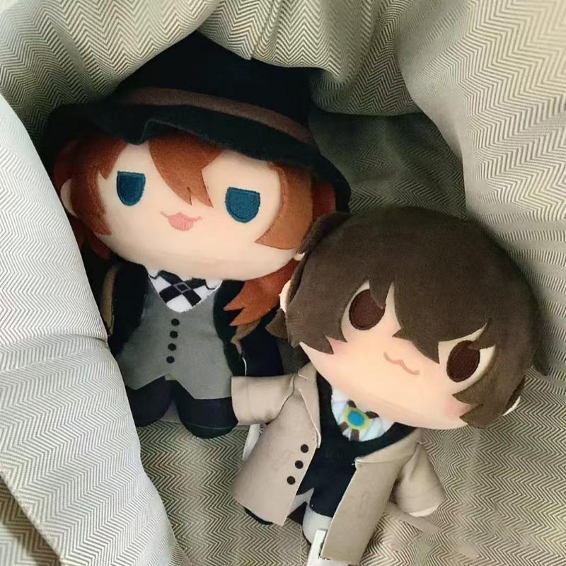 20CM Anime Plush Dazai Chuuya Atsushi Rampo Fyodor Ryunosuke Stuffed Cotton Doll Body Toy Cosplay Decor Cartoon Toys Xmas Gift