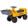 Ride-On Truck Tractor without Pedals for Children 2-3 Years with Excavator Shovel Hidden Storage Space and Horn 70x26x37 cm Yellow