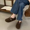 Internet celebrity Mao Mao shoes women's ladyshoes 2025 autumn and winter new thick-soled piled one-pedal bean shoes pregnant women warm cotton shoes