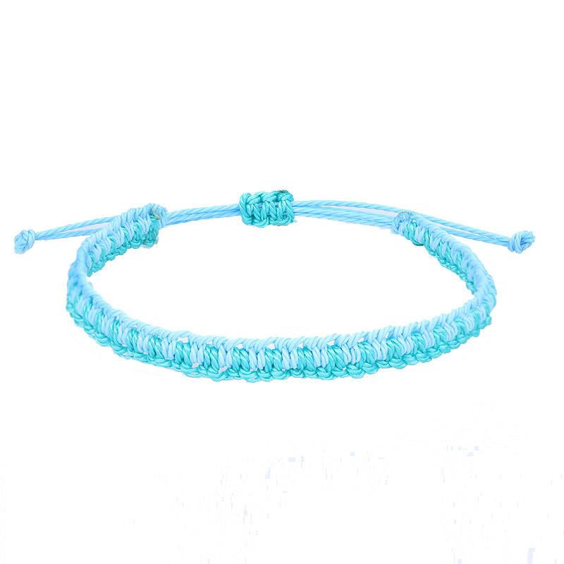 Handmade Woven Red String Bracelet, Waterproof Wax Thread Braided Bracelet, Peace Knot Jewelry Accessory