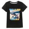 Tralalero Tralala Divertido Shark Meme Cotton Tops T Shirt Kids Tracksuit Summer Boys Girls Short Sleeve Printing Round Neck