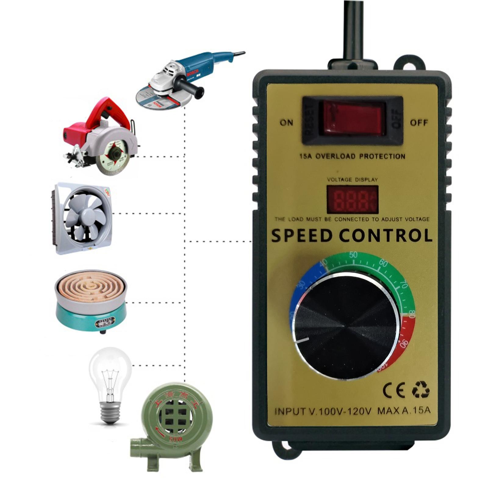 Motor Speed Controller 110V Variable Speed Controller Fan Speed Controller Electronic Voltage Regulator Easy to Use