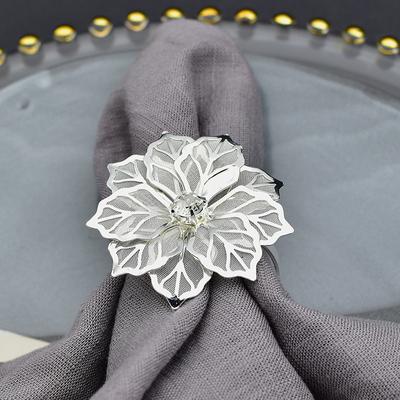 Fine Dining Gold Silver Napkin Rings Hotel Restaurant Table Setting Decor for Wedding Banquet and Formal Events