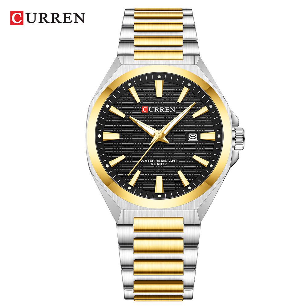 CURREN 8494 Men's Classic Calendar Quartz Watch with Steel Band