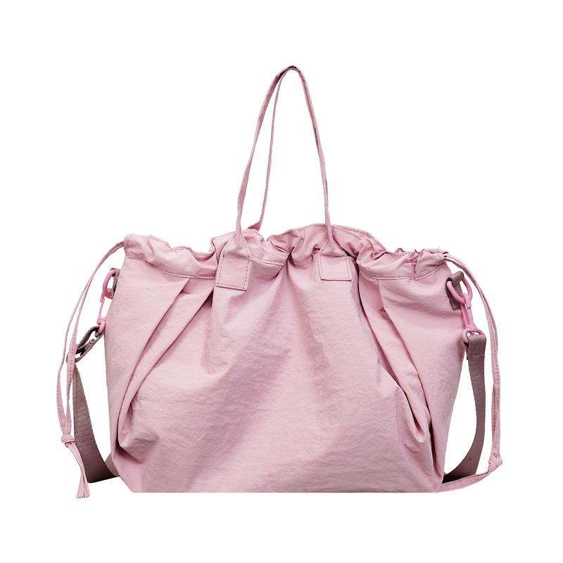 Einfarbige Kordelzug-Handtasche Damen-Schultertasche Große Kapazität Pendler-Crossbody-Tasche