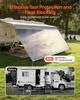 RV Awning Sun Shade Screen, 2 X 4.3 M Polyester Mesh Sun Shading Screen (Fits 4.5 M Awnings), Double-Stitched Breathable Sunscreen for RVs Travel and