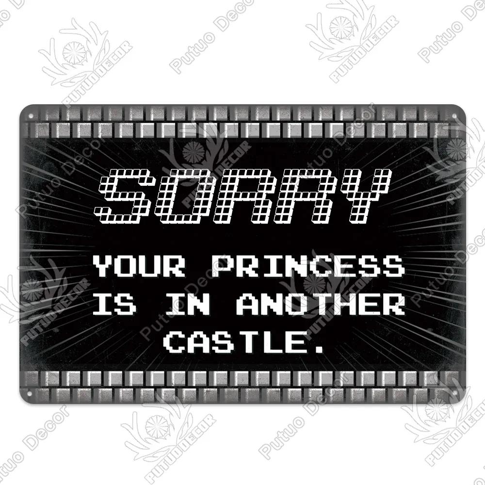 Putuo Decor Panneaux Métalliques Drôles de Gamer Panneau en Étain Vintage Gamer au Travail Panneaux Rétro pour Maison Club Salle de Jeu Décor Mural de Cave d'Homme