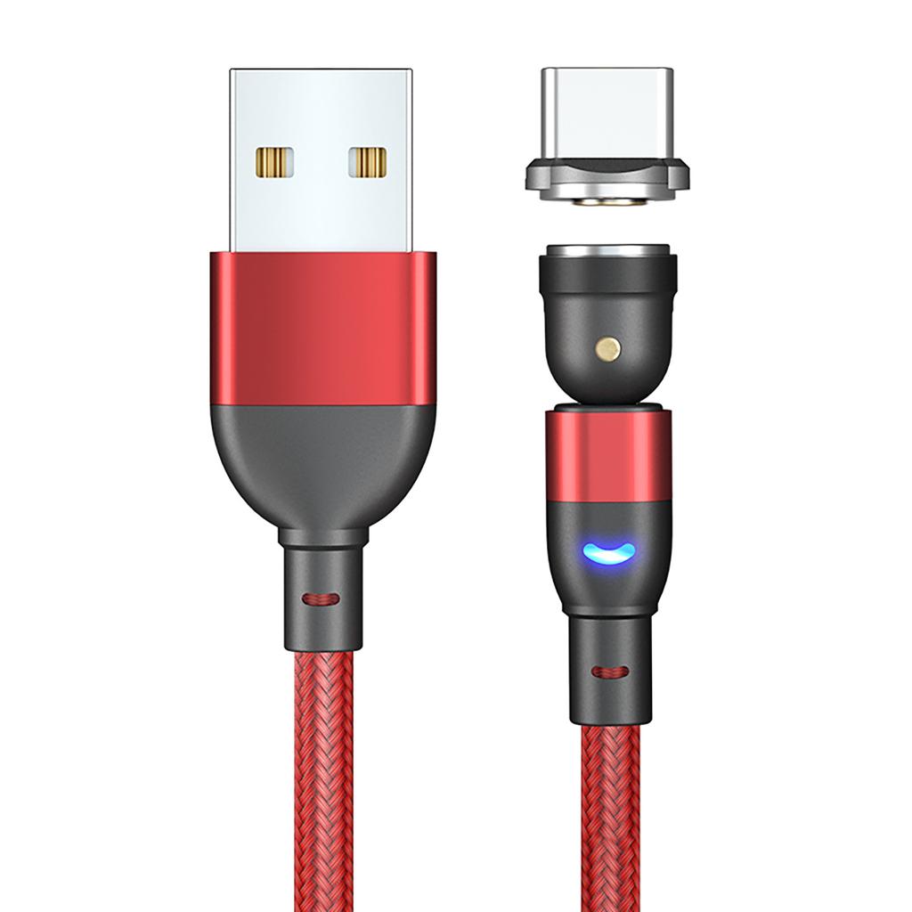 Type-C USB 540° 3A Fast Charging Rotating Magnetic Data Cable About 78.8in