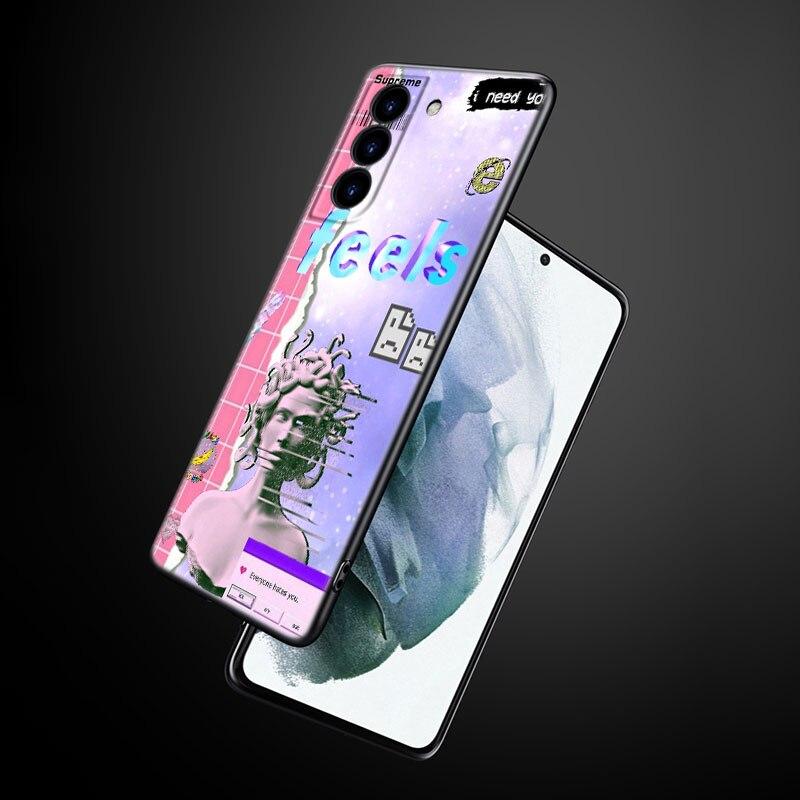 Funny Art Aesthetic David Mona Lisa Phone Case For Samsung Galaxy S22 Pro S21 S20 Ultra FE S10 Lite 5G S10E S9 S8 Plus Cover