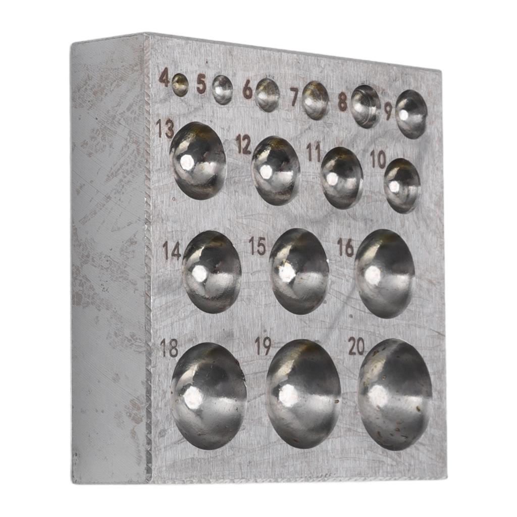 Steel Dapping Block Semi Circular Metal Forming Tool Doming Die Blocks for Jewelry Making