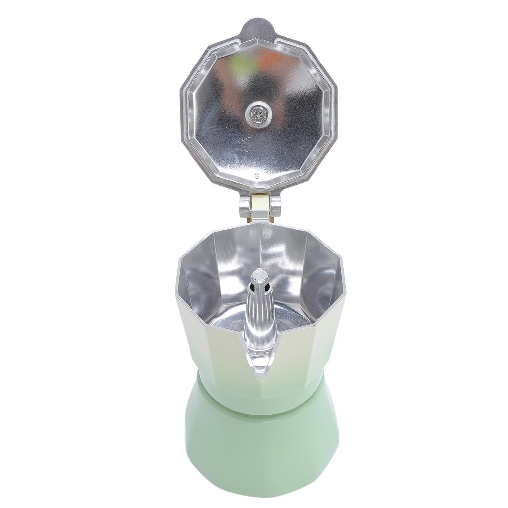 150ml Stovetop Coffee Maker Single Valve Aluminum Coffee Machine for Lovers Beginners