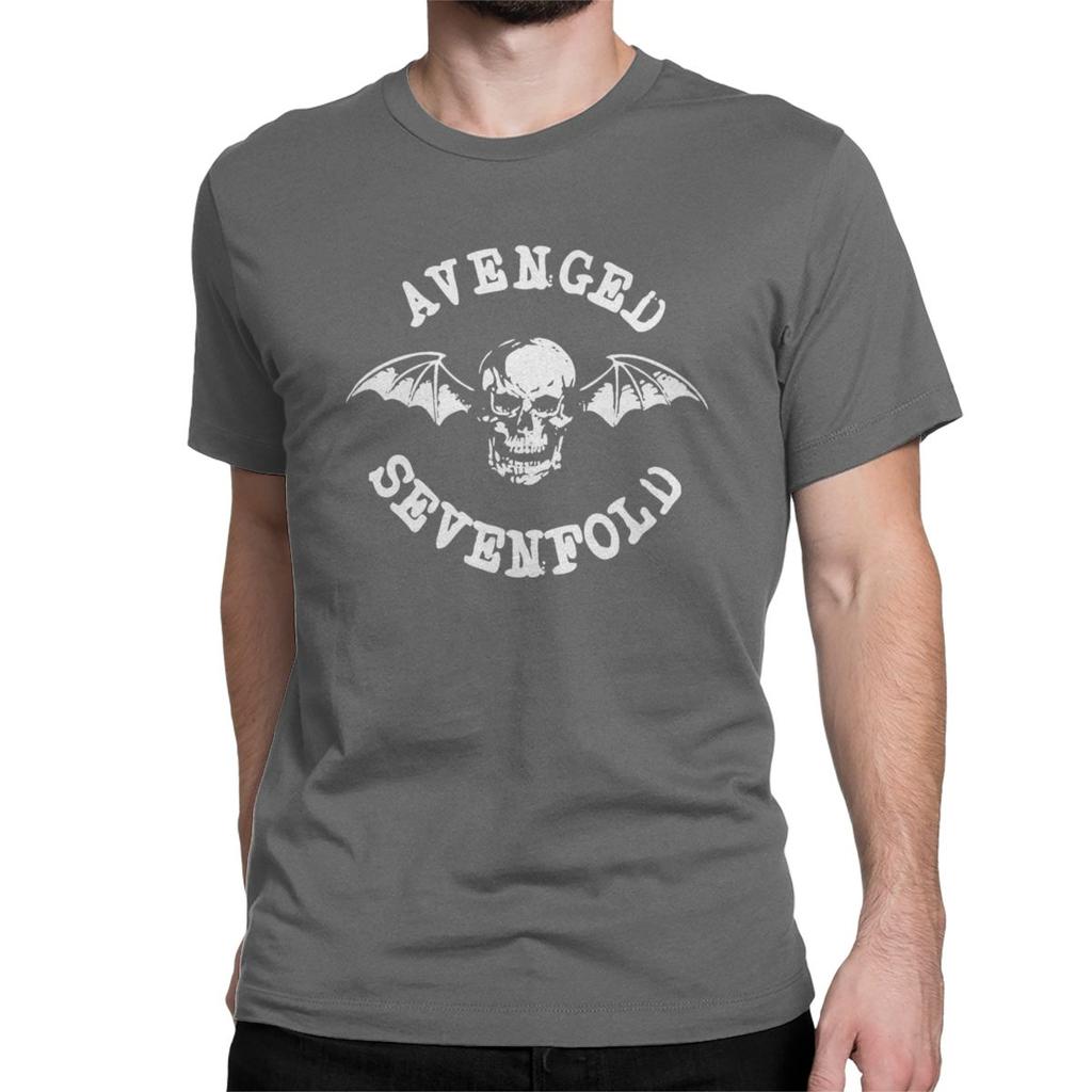 The Bat Skull Avenged Sevenfold Men Women's T Shirts A7X Diverse Rock Vintage Tee Shirt T-Shirt Pure Cotton Original Clothing