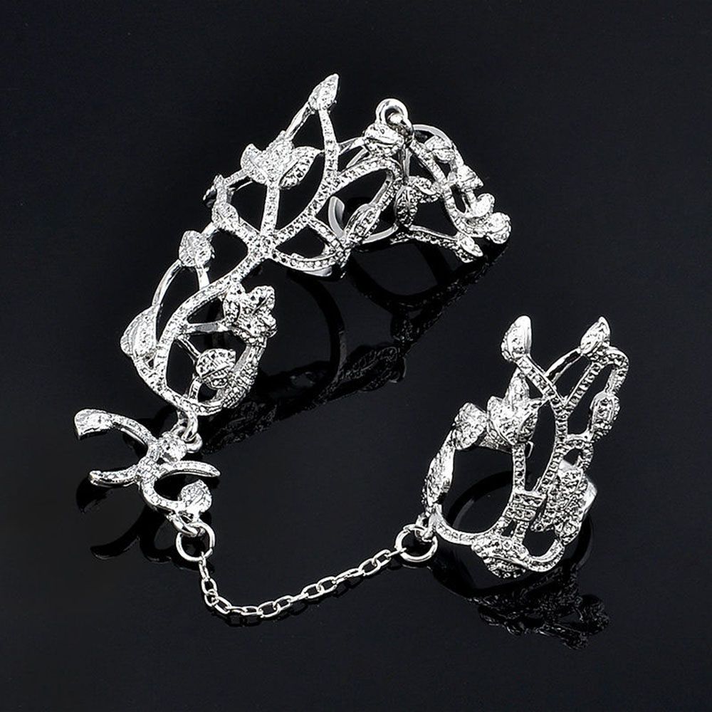 Silver/Gold Punk Armor Double Ring Knuckle Gothic Full Finger