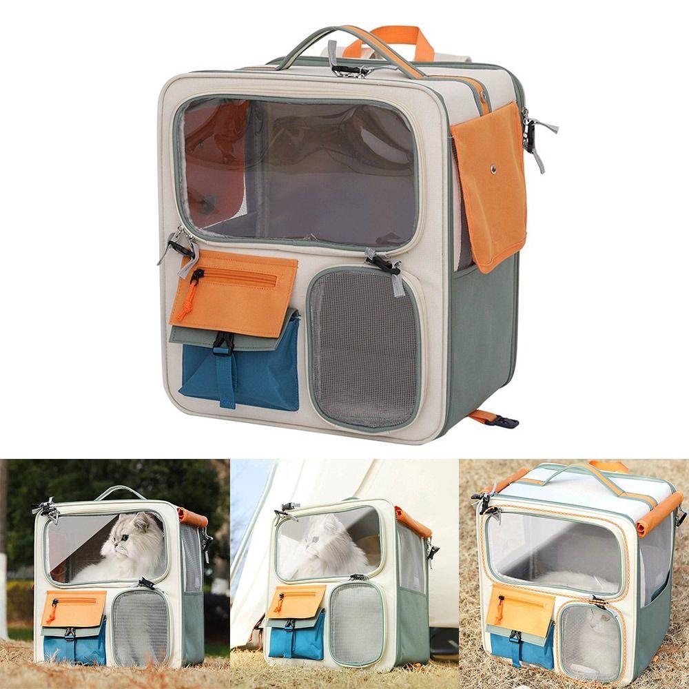

Портативний рюкзак для домашніх тварин Прозоре вікно Переноска для подорожей з домашніми тваринами Новий рюкзак для котів Автомобільний кемпінг