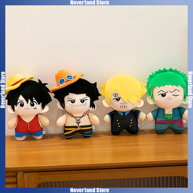 21cm ONE PIECE Plush Doll Cartoon Luffy Zoro Chopper Ace Stuffed Toy Anime Peripheral Badroom Desk Decoration Girl Boy Gifts