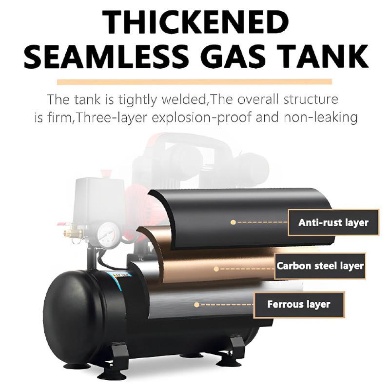 1500W High Power Air Compressor Heavy Duty Electric Air Pump Professional Oil Free Silent Type Power Tools