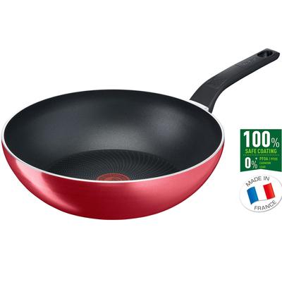Start & Cook Induktions-Wokpfanne (28cm) Spülmaschinenfest, ofenfest, kein PFOA, rot