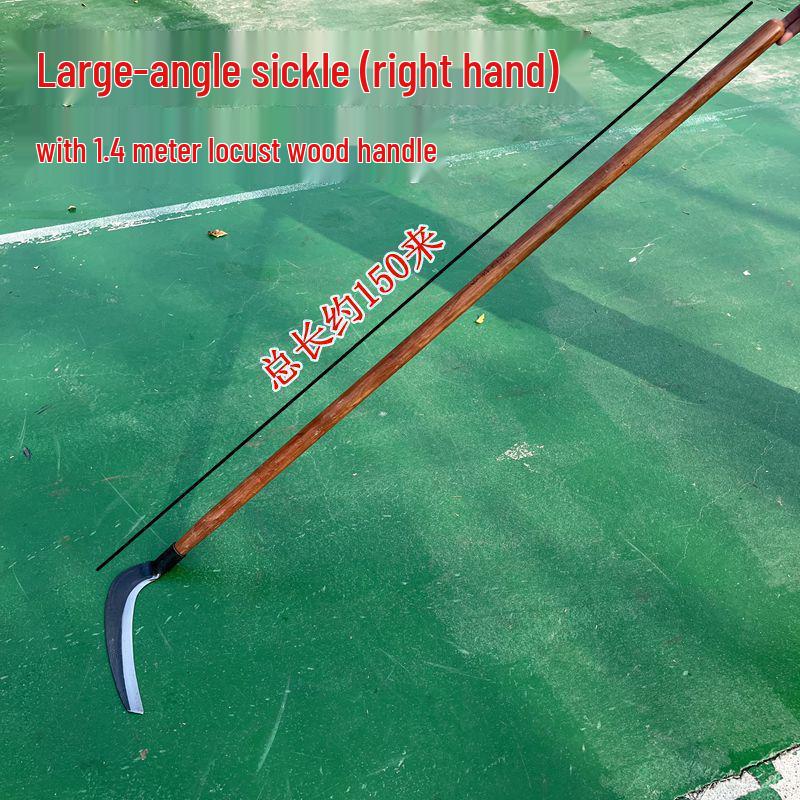 Manganese Steel Forged Large Scythe with Long Handle for Grass and Reed Cutting