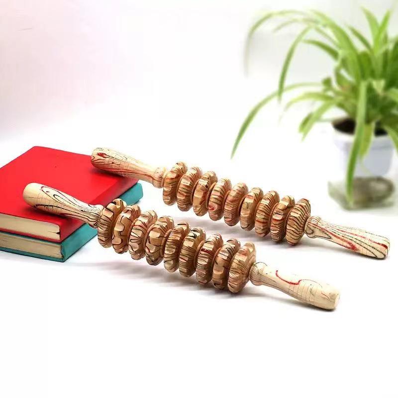 Wooden Muscle Relaxation Roller Stick for Slimming Legs & Cervical Spine