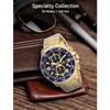 Invicta Specialty Quartz Watch, 45mm Case, Gold with Stainless Steel Strap, Black with Blue Dial, 14878, Men's, Officially Imported