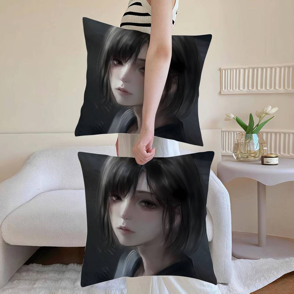 Game Si-ilent Hill F Pillow Case Sofa and Living Room Decorative Cushion Covers Dust-proof and Mite-proof Invisible Zipper