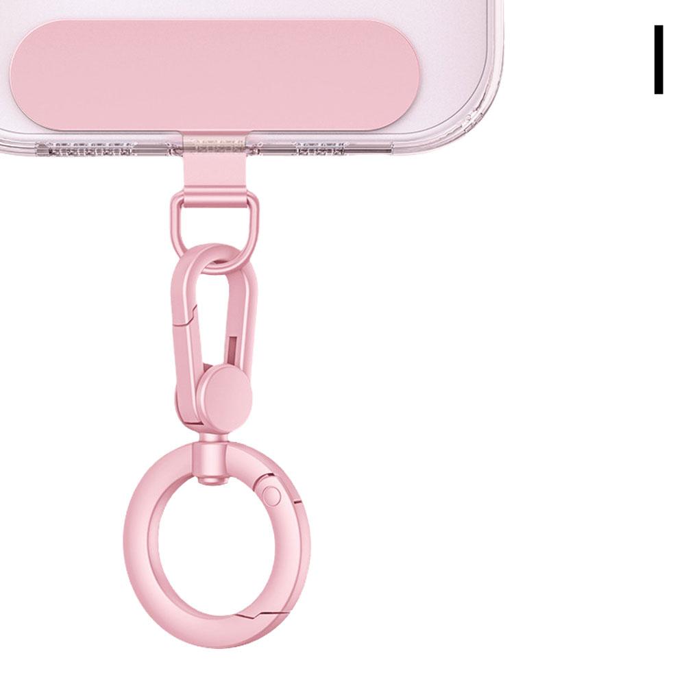 Metal Phone Lanyard Gasket Patch Rotatable Metal Buckle Hanging Stainless Steel Clip Card Cord Tab Mobile Phone Accessories