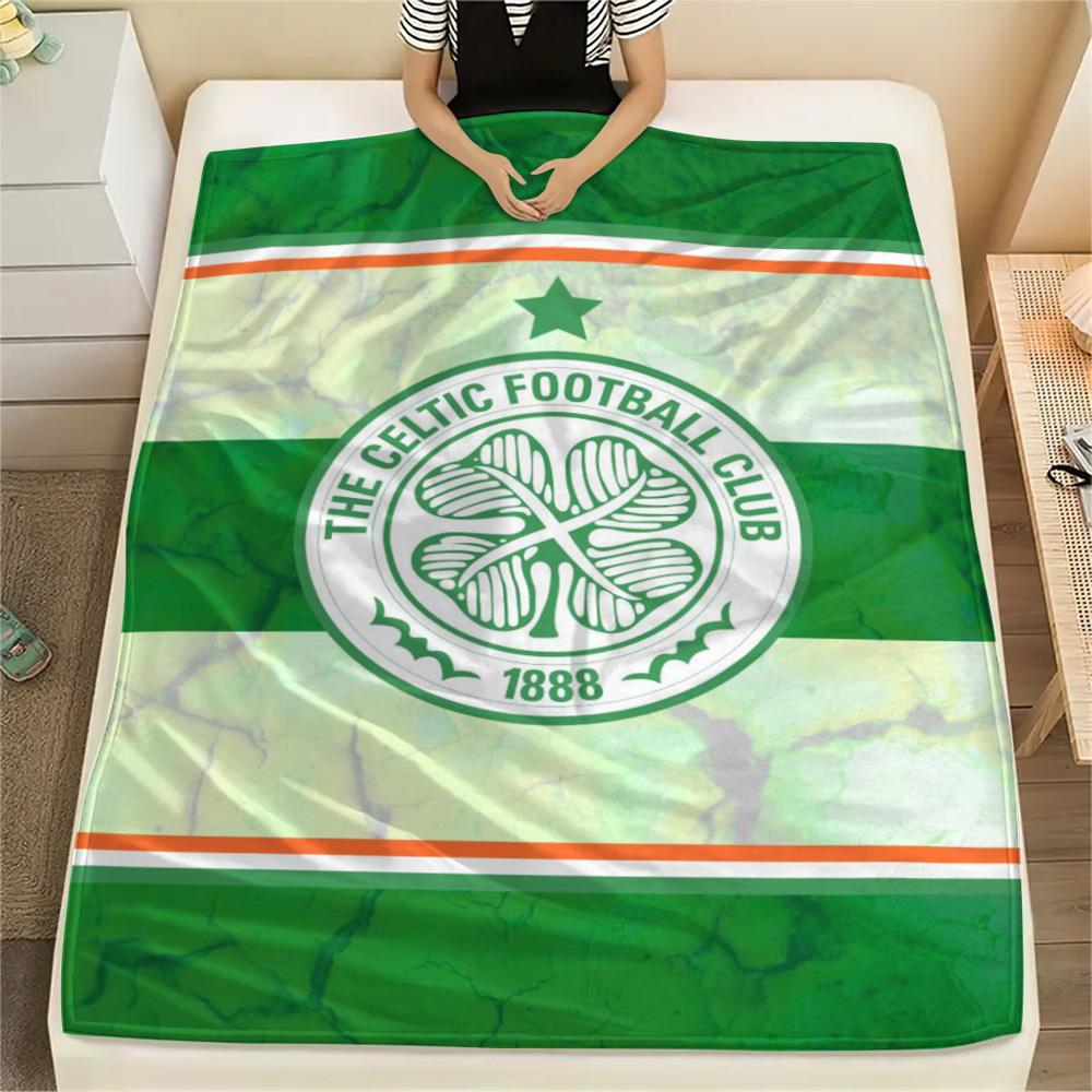 1Pc Celtic FC Print Flannel Blanket High Quality Warm Comfortable Cover for All Seasons Perfect for Gifts Home Decor