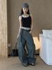 Louvre Spring/Summer Women's Color Block Double Strap Hollow Back Camisole Top