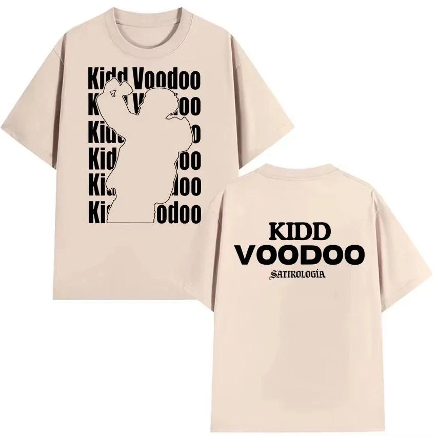 Singer Kidd Voodoo Album Tour 2026 Pattern Fashion Tshirt Summer Mens Women Hiphop Gothic Pure Cotton Retro Shortsleeved Top