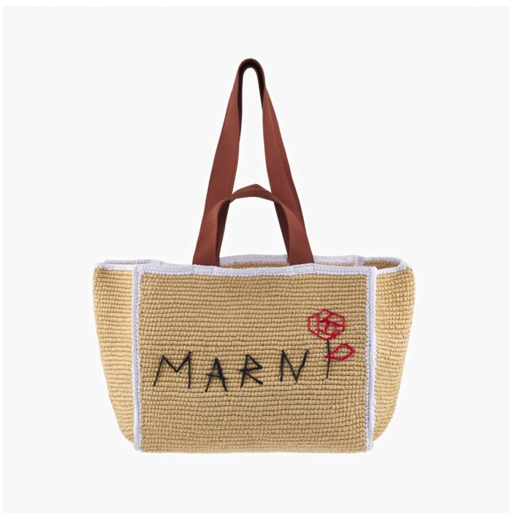 Marni Shmp0122l0 P6769 Zo761 Sillo Macrame Medium Shopper Bag Tote