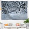 Hot Sale Custom High Quality Snow Wall Hanging Hd Landscape 3D Printing Digital Printing Home Decoration Tapestry