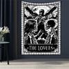 Black Tapestry Wall Hanging Psychedelic Sun Tarot Hippie Astrology Background  Room Boho Decor