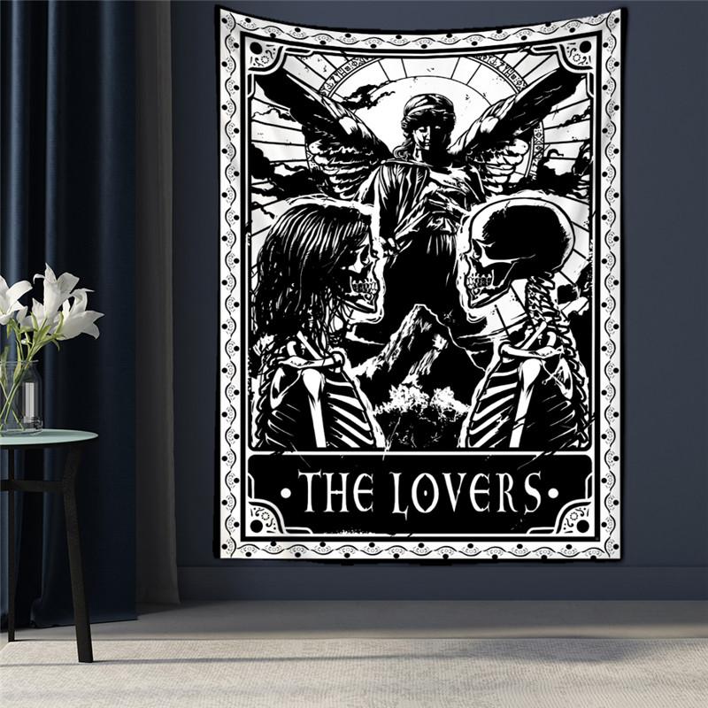 Black Tapestry Wall Hanging Psychedelic Sun Tarot Hippie Astrology Background  Room Boho Decor