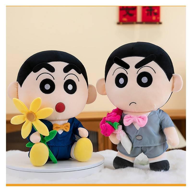 Formal Suit Crayon Shin Chan Plush Toy Stuffed Doll Cartoon Gifts Decorations