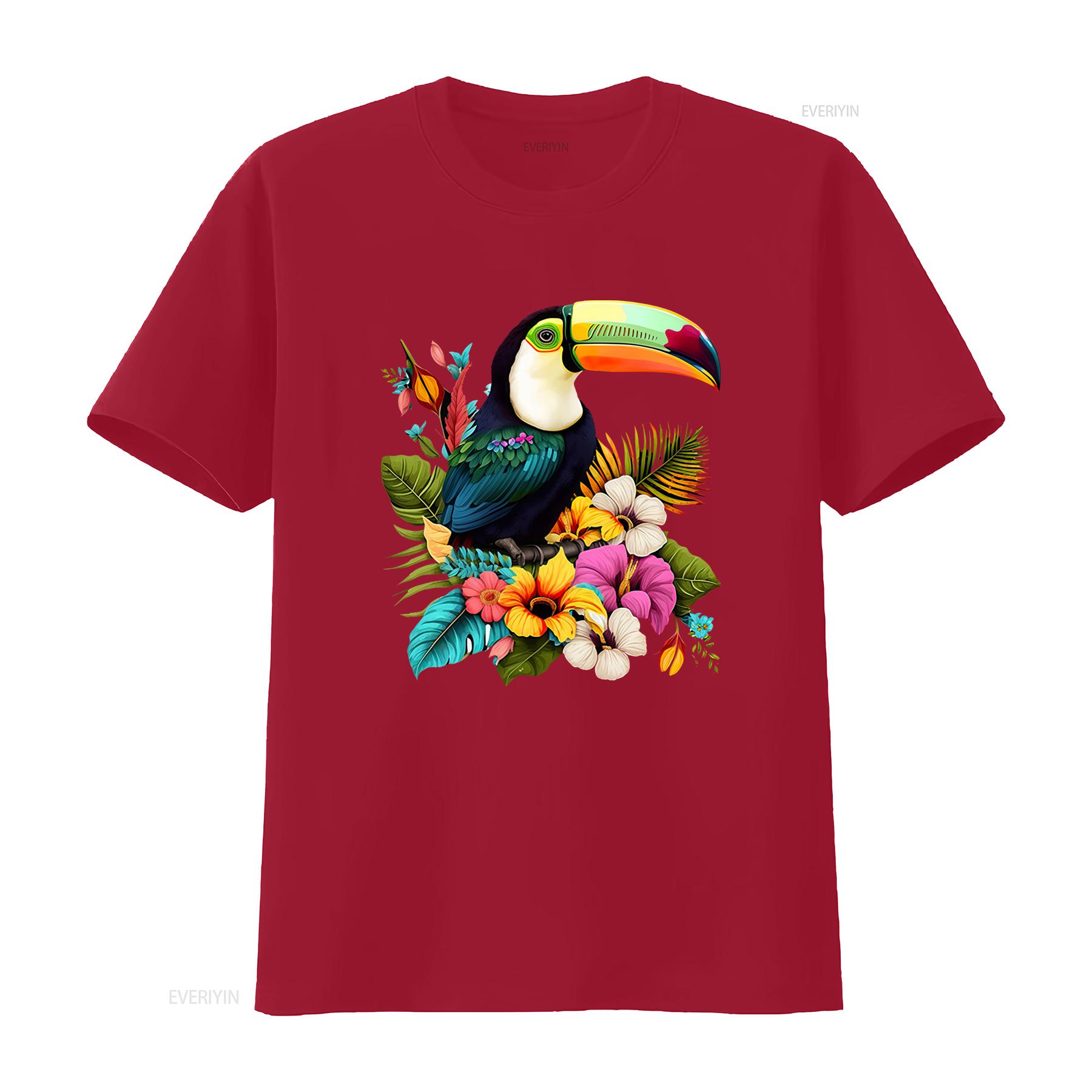 Vibrant Toucan Lover Mens T Shirt Tropical Rainforest Bird Design Perfect for Nature Enthusiasts Ideal Lovers vintage Washed S