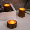 Candle Holder Wood Color Candle Stand Table Decoration Valentine's Day Wedding Home Decor Aesthetics 3PCS