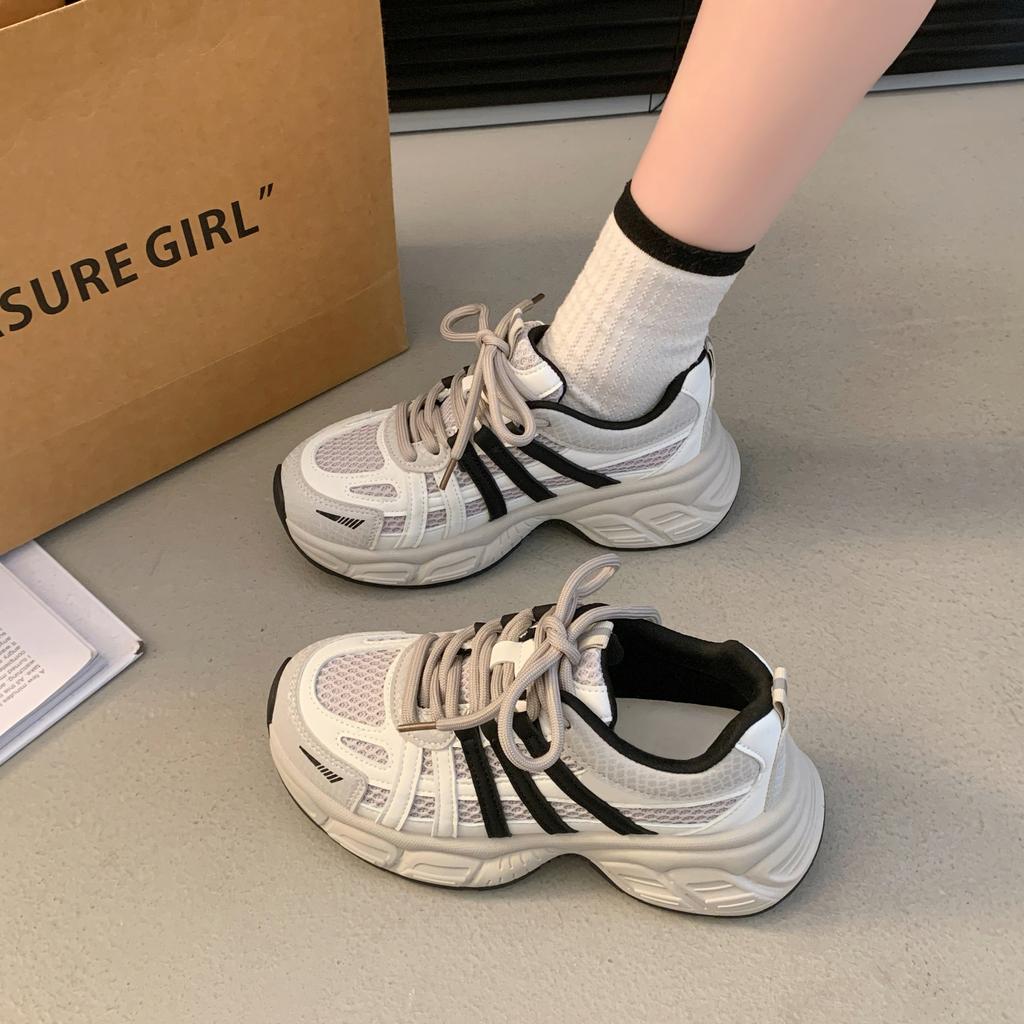 Summer New Women's Casual Thick-soled Sports Shoes Mesh Breathable Trainers Ladies Shoes Female Sneakers for Women Basket Tenis