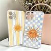 Sun Motif Phone Case Transparent Silicone Soft For iPhone 17 16 15 14 13 12 11 Mini Pro Max Plus