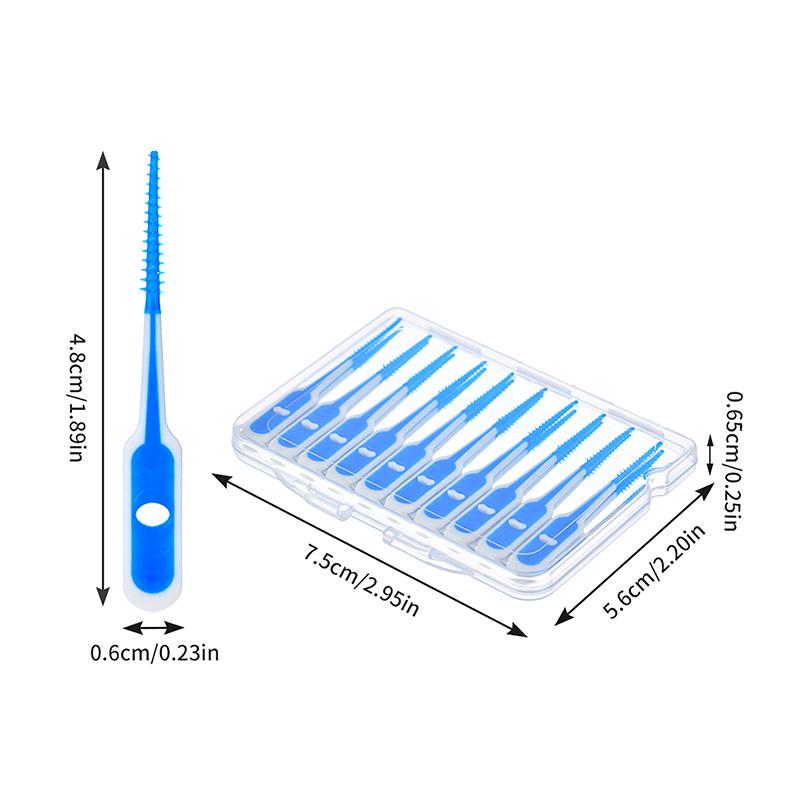 20 Stück Zahnseide Hygiene Dental Silikon Interdentalbürste Zahnstocher Dental Schönheit Gesundheit Zähne Reinigung Dentalbedarf