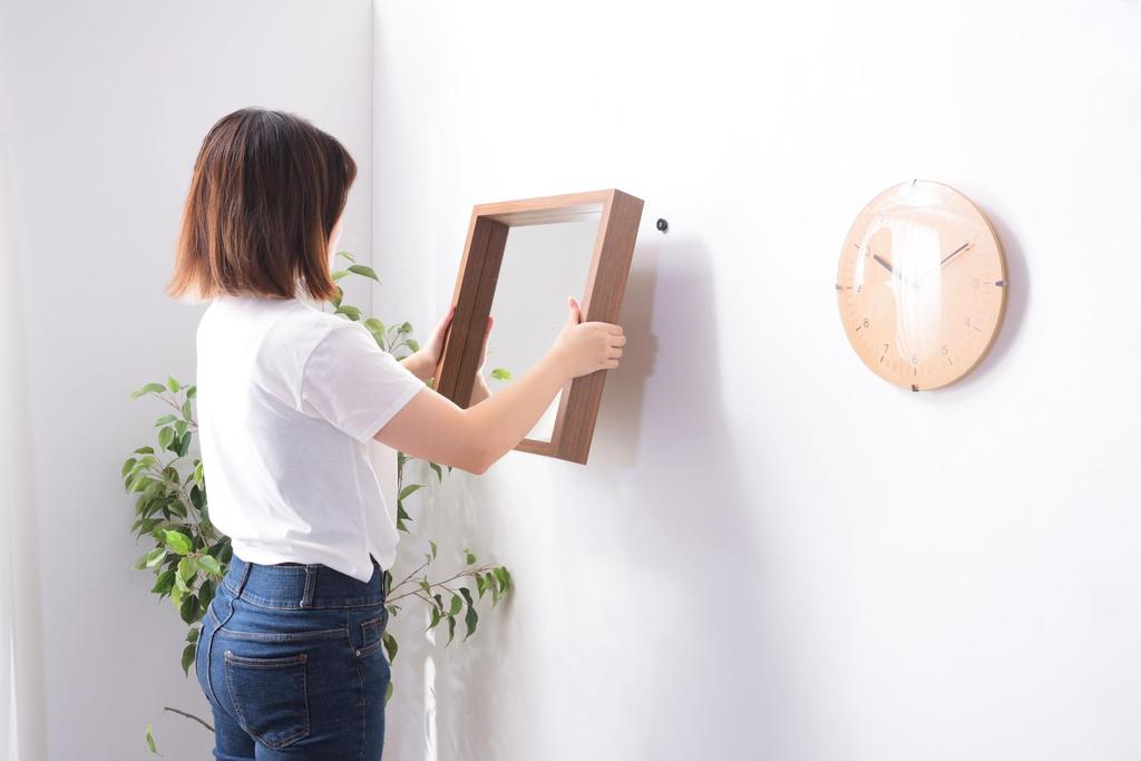 Azumaya-kk AZUMAYA Mirror, Large, Walnut Color, MU-034WAL