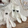 Female Spring and Autumn Lovely Jacquard Love Idea Yarn Kitten Fusing Tube Socks