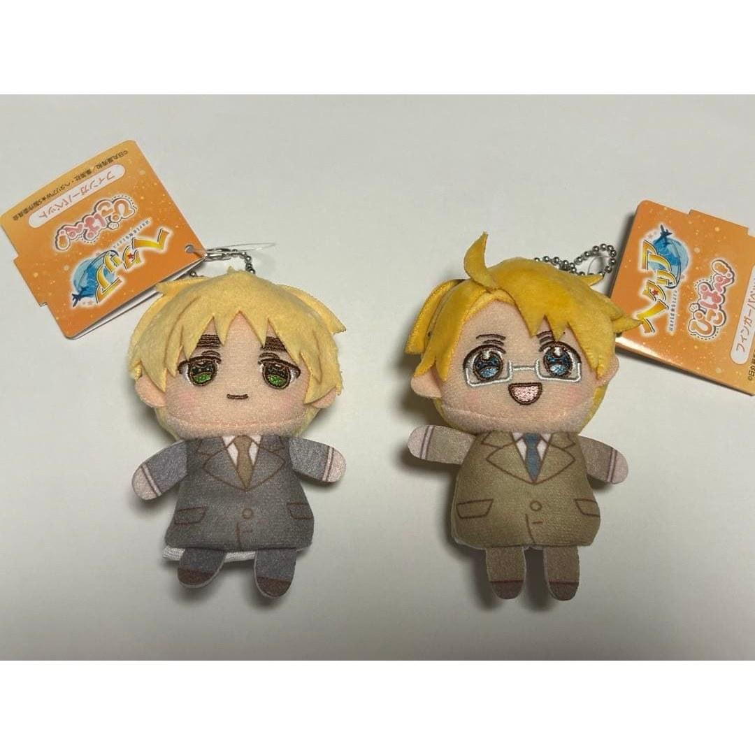 Hetalia Pikopape Plush Keychain England America