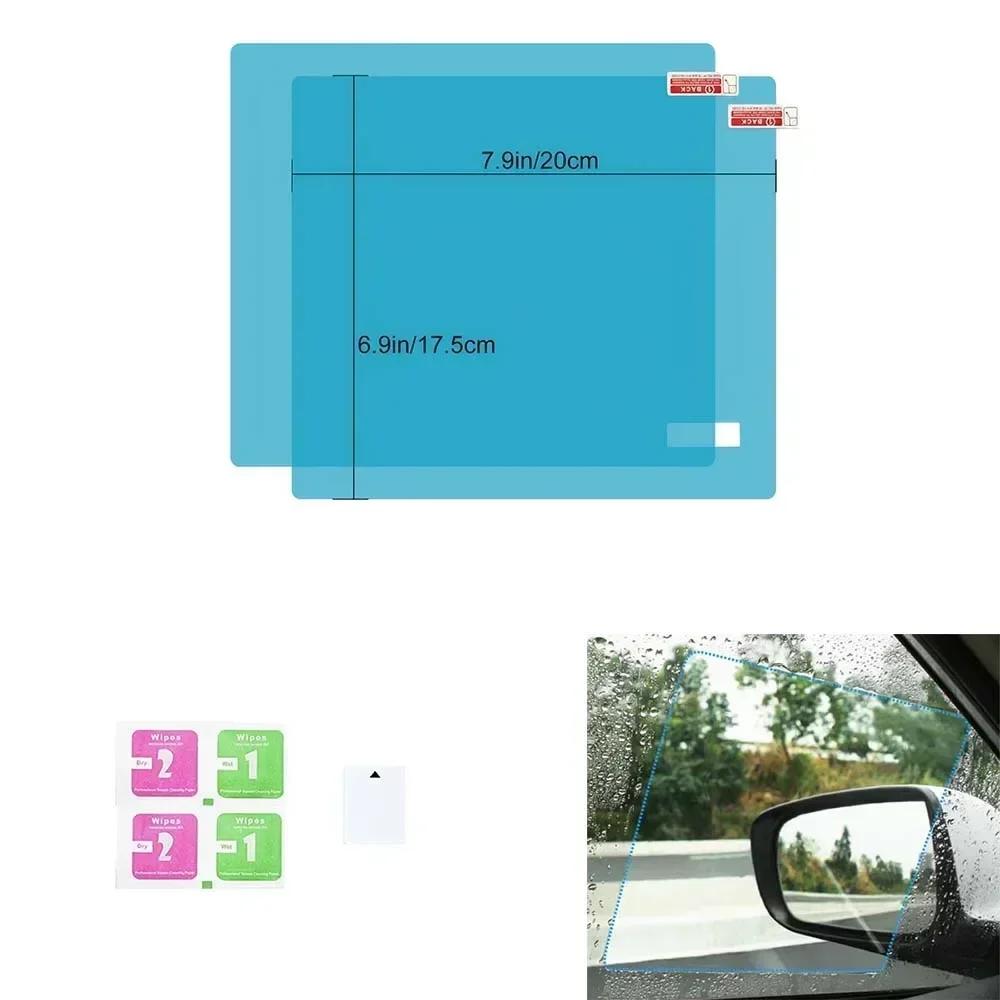 Car Rearview Mirror Film Side Window Rainproof Clear Film 2 Pcs Anti Fog Window Mirror Protective Film Sticker Car Accessories