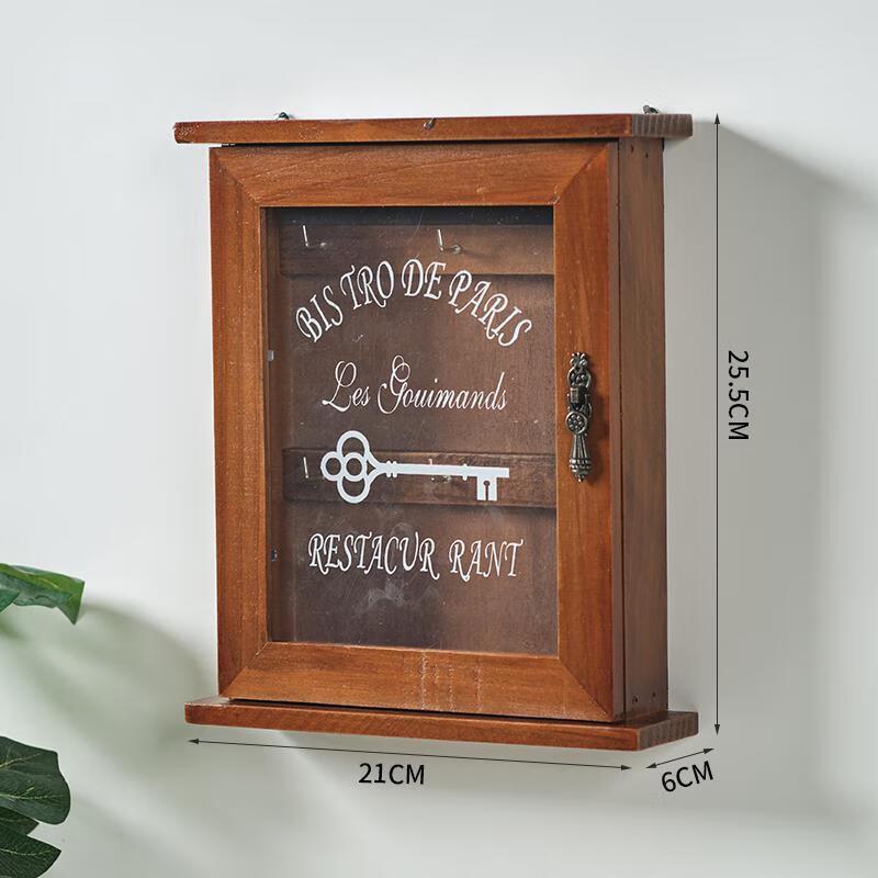 Деревянный настенный ящик для хранения ключей