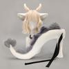 2Pcs/Set Dragon Cosplay Props, Dragon Ears & Horns Headband With Tail, White Dragon Costume Accessories For Anime Convention