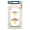 Itzy Soother, Natural Rubber Pacifiers, 0-6 Months, Coconut & Toast, 2 Pack
