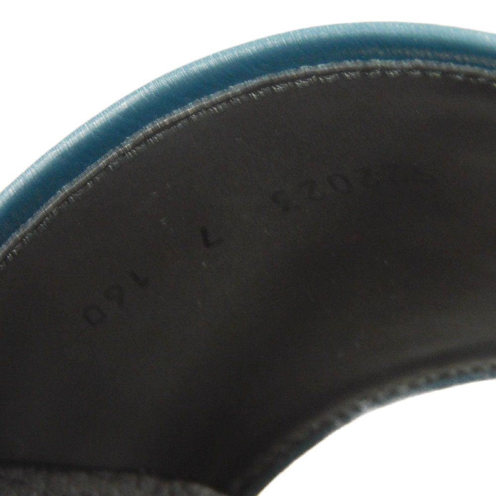 Used 9539 GUCCY Print Slides 522023 7898 7 Star Green Blue Gold Black 10.2" Unused SEGA Logo Turquoise Men's from Japan