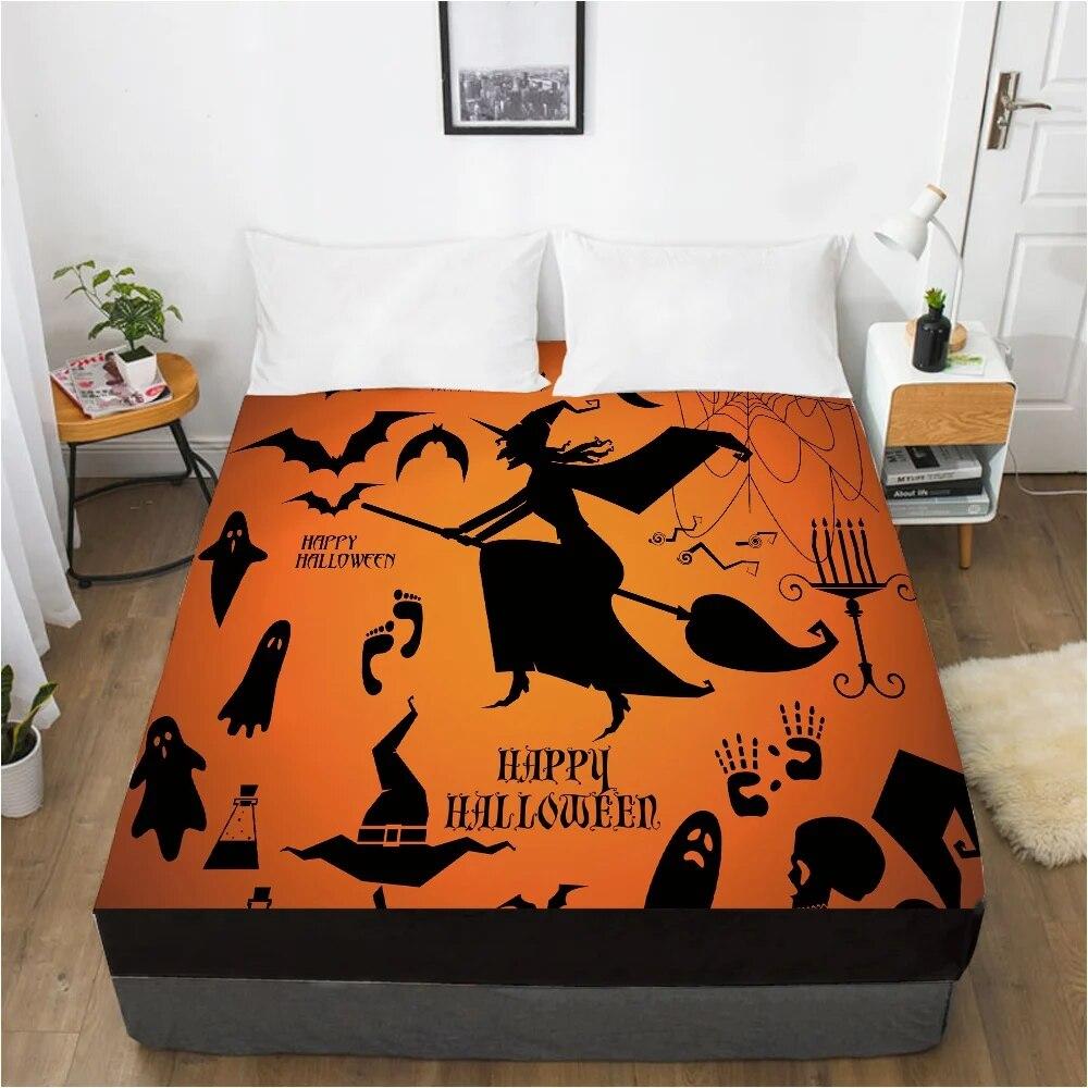 Cartoon Hallowmas Children's Elastic fitted sheet bed sheet With An Elastic Band Mattress Cover Bed cover for kids scarecrow